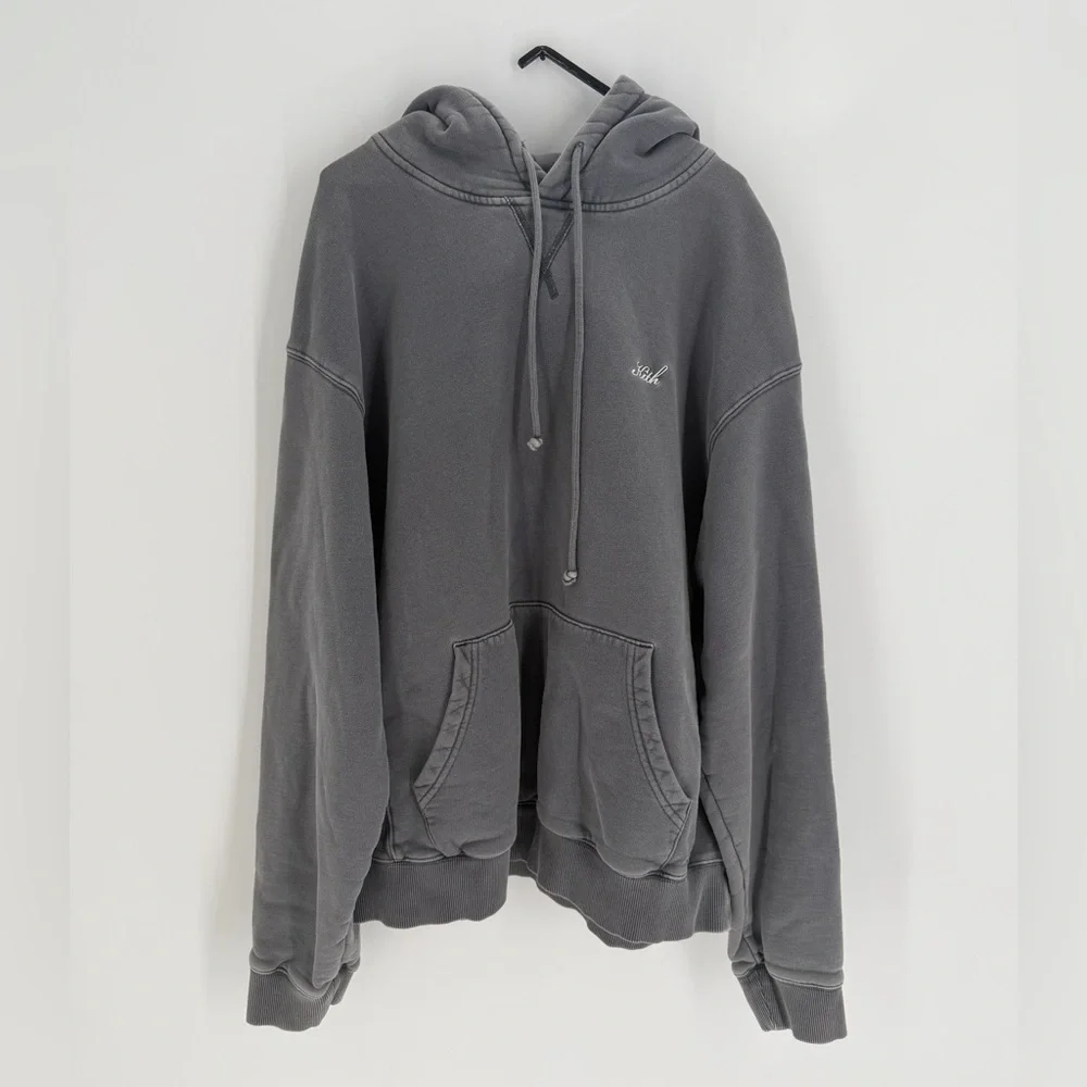 Kith Nelson Island Stone Washed Cotton Fleece Kith Script Embroidered Hoodie